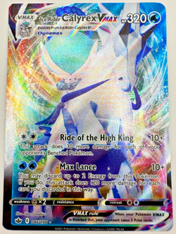Pokemon Karte TCG Calyrex VMAX 046/198 Chilling Reign Holo Rare Englisch NM - Image 1