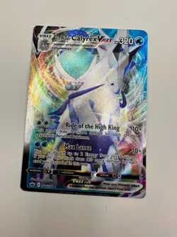 Pokemon Karte TCG Calyrex VMAX 046/198 Chilling Reign Holo Rare Englisch NM - Image 2