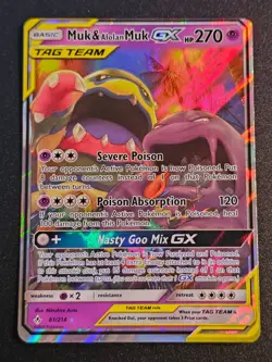 Pokemon TCG - Muk & Alolan Muk GX 61/214 Unbroken Bonds - Image 1