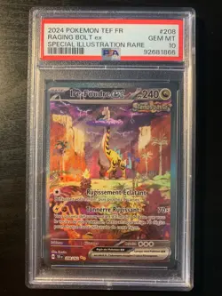 Carte Pokemon : Ire-Foudre 208/162 PSA 10 Forces Temporelles Francaise - Image 1