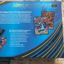 Open Pokemon TCG Mega Charizard X ex Ultra-Premium Collection UPC Accessories - Image 4