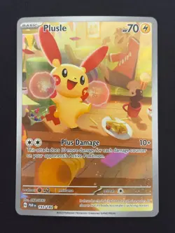 Plusle 193/182 - PAR Paradox Rift - Near Mint NM Illustration Rare Pokemon Card - Image 1