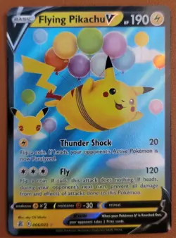 Flying Pikachu V - 006/025 - Pokemon Celebrations Sword Shield Rare Card NM - Image 1