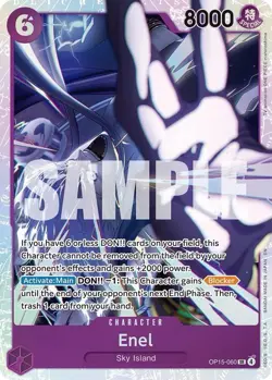 Enel English (PURPLE) OP15-060 card One Piece CCG - Image 1