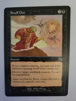 Snuff Out Mercadian Masques MTG 1999 Instant Black Magic the Gathering NM/LP - Image 1