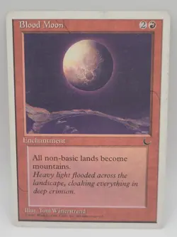 MTG Blood Moon Chronicles HP 1995 Vintage Red Enchantment Magic the Gathering - Image 1