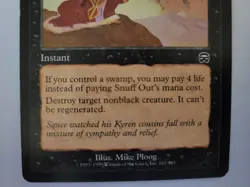 Snuff Out Mercadian Masques MTG 1999 Instant Black Magic the Gathering NM/LP - Image 4