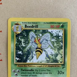 Pokemon TCG Beedrill WOTC Base Set 2 21/130 Regular Unlimited Rare LP - Image 3