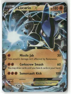 Pokemon Lucario EX 54/111 Holofoil XY - Furious Fists Ultra Rare - Image 1