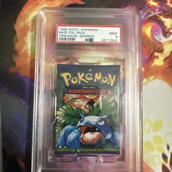 1999 with Base Foil Pack Venasuar Pokemon PSA 9 Mint 9 Spanish - Image 1