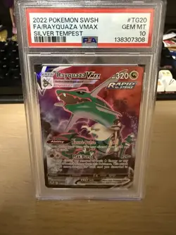 PSA 10 RAYQUAZA VMAX TG20 SILVER TEMPEST TRAINER GALLERY SWORD & SHIELD POKEMON - Image 1