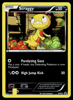 Scraggy BW25 Cosmo Holo Holofoil Black And White Promo Pokemon NM - Image 1