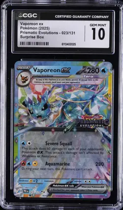 2025 PRISMATIC EVOLUTIONS-SURPRISE BOX #023/131 POKEMON CGC 10 GEM MINT - Image 1