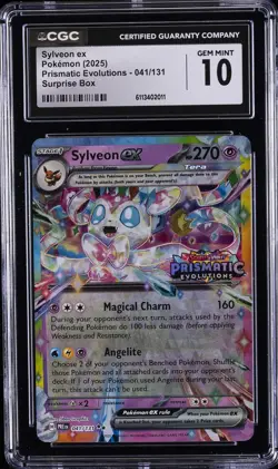 2025 PRISMATIC EVOLUTIONS-SURPRISE BOX #041/131 POKEMON CGC 10 GEM MINT - Image 1
