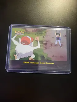 Pokemon Topps EP24 Primeape Goes Bananas Holo Foil Blue Logo TV Animation - Image 2