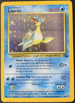 Lapras 10/62 Fossil Holo (See Photos) Pokemon Card - Image 1