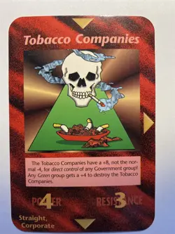 TOBACCO COMPANIES - Illuminati New World Order Card Game CCG Unlimited - Image 1