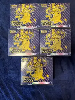 Pokemon TCG Surging Sparks Elite Trainer Box New Sealed Lot of 5 - Image 2