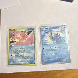 Pokemon Corsola & Lapras Set - 2005, 2023 2 Card Lot 37/115, 131/165 2 Card Lot - Image 1