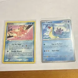 Pokemon Corsola & Lapras Set - 2005, 2023 2 Card Lot 37/115, 131/165 2 Card Lot - Image 4