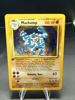 Pokemon TCG Machamp Base Set 8/102 Holo 1st Edition Holo Rare - Image 2