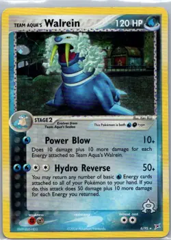 Pokemon TCG Team Aquas Walrein 6/95 Team Magma vs Team Aqua Holo MP - Image 1