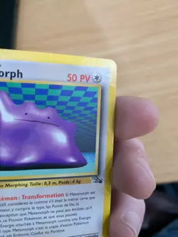 Metamorph 18/62 Pokemon Fossil WOTC Non-Holo French HP DAMAGED - Image 2