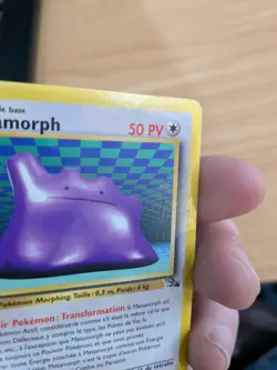 Metamorph 18/62 Pokemon Fossil WOTC Non-Holo French HP DAMAGED - Image 3