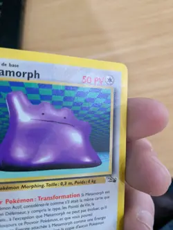 Metamorph 18/62 Pokemon Fossil WOTC Non-Holo French HP DAMAGED - Image 4