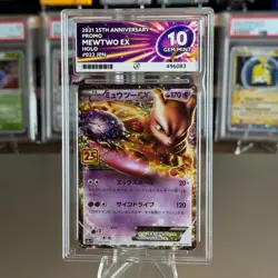 ACE 10 Mewtwo Ex 022/025 25th Anniversary 2021 Holo Pokemon Perfect Subgrades - Image 1