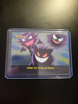 2000 Topps Pokemon TV Animation Gengar #EP22 The Tower of Terror Holo Foil - Image 2