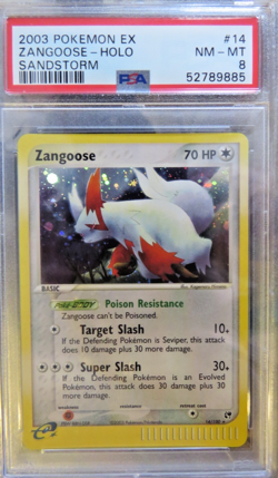 Pokemon Ex Sandstorm 14 Zangoose PSA 8 NM-Mint - Image 1