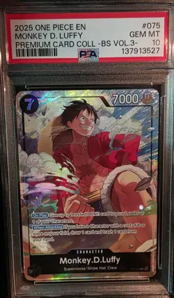 Monkey.D.Luffy - One Piece Premium Card Collection Vol. 3 - PSA 10 - Image 1