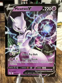 Pokemon TCG Mewtwo v Holo Ultra Rare Card Pokemon Go 030/078 - Image 1