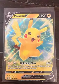 2019-2023 Pokemon Sword & Shield Black Star Promos Pikachu V #SWSH198 - Image 1