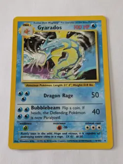 GYARADOS 6/102 UNLIMITED BASE SET POKEMON (VINTAGE - HOLO RARE, LP) (#13) - Image 1