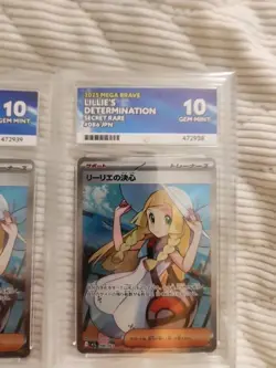 Pokemon Lillie's Determination 086/063 SR / Mega Brave ACE GEM MINT 10 - Image 2