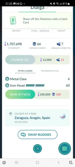 Pokemon Go Shiny Legendary Dialga ( High CP ) - Image 2