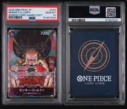 PSA 10 MONKEY D. LUFFY 073 2024 ONE PIECE JAP PROMOS | BANDAI CARD GAMES FEST - Image 3