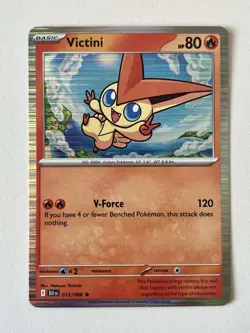 Pokemon Black Bolt Victini Holo 12/86 - Visit Store (Build a Cart) - Image 1