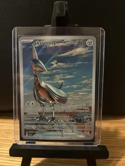 Pokemon TCG Skarmory 209/191 Surging Sparks Illustration Rare Holo Card - Image 1