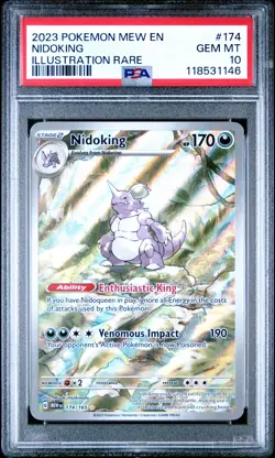 2023 POKEMON MEW EN-151 ILLUSTRATION RARE #174 NIDOKING PSA 10 - Image 1