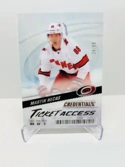Martin Necas 2024-25 Upper Deck Credentials Acetate Ticket Access Hurricanes /99 - Image 1