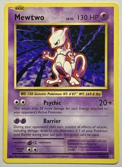 Mewtwo 51/108 (LP) Rare XY Series: Evolutions 2016 Pokemon Card TCG - Image 1