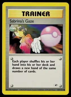 Pokemon Card Gym Heroes Sabrina's Gaze 125/132 Common - Image 1