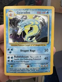 Gyarados 🌊🐉 6/102 Holo Base Set Original Pokemon Card Vintage WOTC Wizard - Image 1