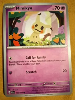 Pokemon Cards: Mimikyu 42/94 Common Regular ME: Phantasmal Flames - Pokemon TCG - Image 1