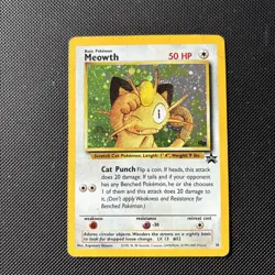 Pokemon Card Black Star Promo Holo Meowth 10 WOTC - Image 1
