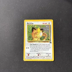 Pokemon Card Black Star Promo Holo Meowth 10 WOTC - Image 2