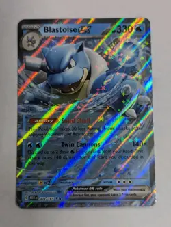 Blastoise ex 009/165 Scarlet & Violet 151 Double Rare Holo Pokemon TCG - NM - Image 1